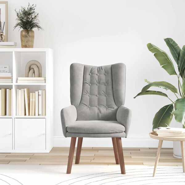 vidaXL fotelja Svijetlo siva 63 x 67 x 94 cm Bar&scaron;un