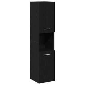 vidaXL Kupaonski ormar Crni hrast 30 x 30 x 130 cm Konstruirano drvo