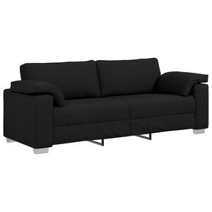 vidaXL Sofa Crna 219 x 80 x 82 cm tkanina