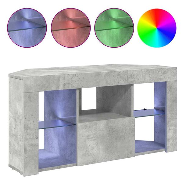 vidaXL Kotni LED TV ormar Zidne Betonski sivi 100 x 40 x 50 cm