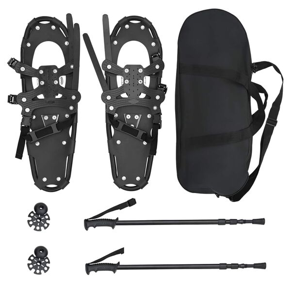 vidaXL 3 U 1 snježne sanjke s planirarskim &scaron;takama Crna 25 inča