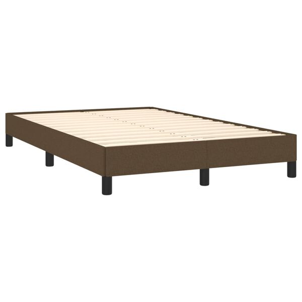 vidaXL Krevet box spring s madracem tamnosmeđi 120 x 190 cm od tkanine