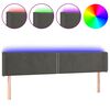 vidaXL LED uzglavlje tamnosivo 163x16x78/88 cm bar&scaron;unasto