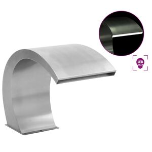 vidaXL Fontana za bazen s LED svjetlima nehrđajući čelik 30x60x45 cm