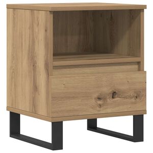 vidaXL Noćni ormarić Artisan hrast 40x35x50 cm izrađeno drvo