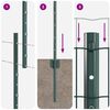 vidaXL Ograda s postovima Zelena 1,6 x 10 m Čelik i PVC
