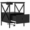 vidaXL Noćni ormar Crni hrast 41,5 x 40,5 x 55 cm Konstruirano drvo
