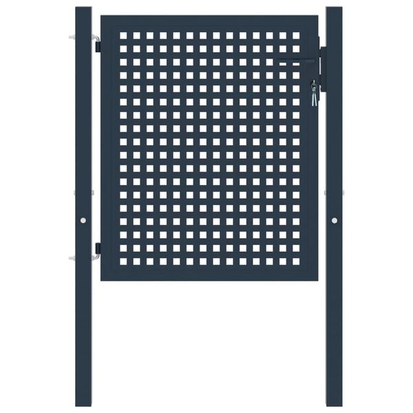 vidaXL Vrata za ogradu antracit 102x100 cm čelik