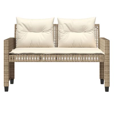vidaXL 4-dijelni set vrtnih sofa s jastucima bež od poliratana staklo