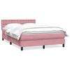 vidaXL Box Spring krevet s madracem ružičasti 140x220 cm bar&scaron;un