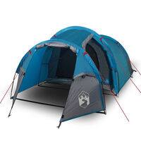 vidaXL Šator za kampiranje za 3 osobe plavi od tkanine vodootporan