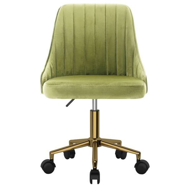 vidaXL Okretne blagovaonske stolice 6 kom svjetlozelene baršunaste