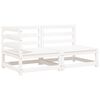 vidaXL Vrtni dvosjed s jastucima bijeli od masivne borovine