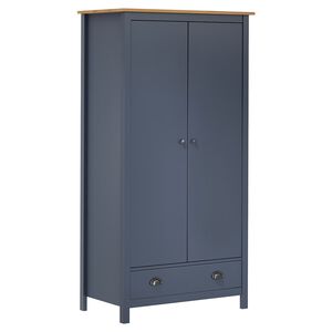 vidaXL Dvokrilni ormar Hill sivi 89 x 50 x 170 cm od masivne borovine