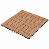 vidaXL Pločice za decking 22 kom. Smeđa 30 x 30 cm WPC