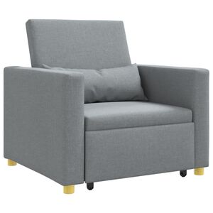 vidaXL Sofa na razvlačenje Singl Svjetlosiva 90 x 165 x 87 cm tkanina