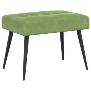 vidaXL Klupa s gumbastim tkanjem Svijetlo zelena 60 x 40 x 45 cm