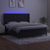 vidaXL Krevet box spring s madracem LED crni 160x200 cm bar&scaron;un
