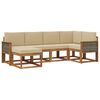 vidaXL Set vanjskih sofa s jastukom 6 pcs Prirodna i bež Poliester