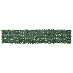 vidaXL Balkonski zastor s tamnozelenim li&scaron;ćem 400 x 75 cm