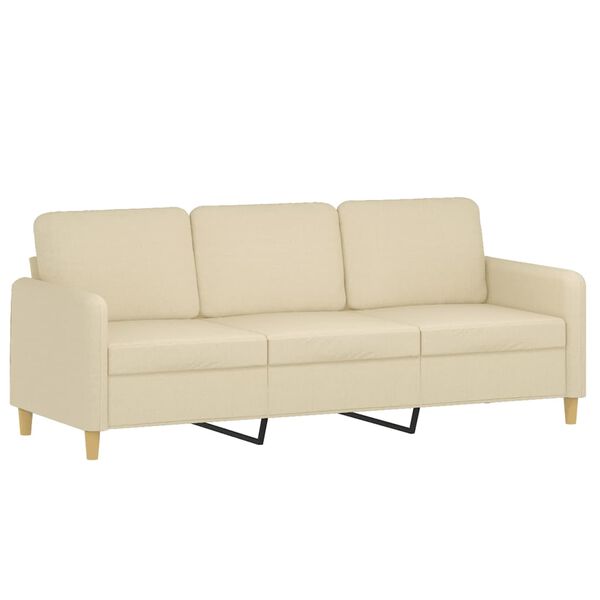 vidaXL 2-dijelni set sofa s jastucima krem od tkanine