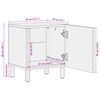 vidaXL Noćni ormar 2 pcs Bijelo 40 x 33 x 46 cm Čvrsto drvo manga