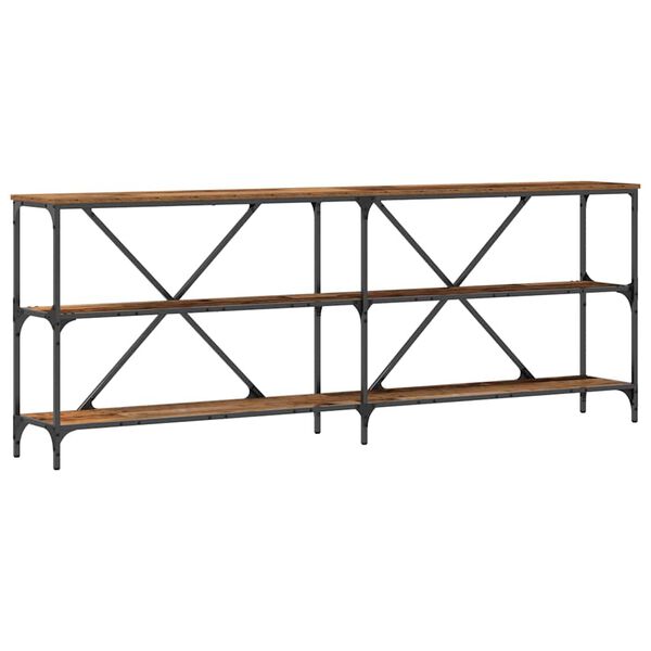 vidaXL Konzolna stolica Staro drvo 200 x 30 x 75 cm Konstruirano drvo