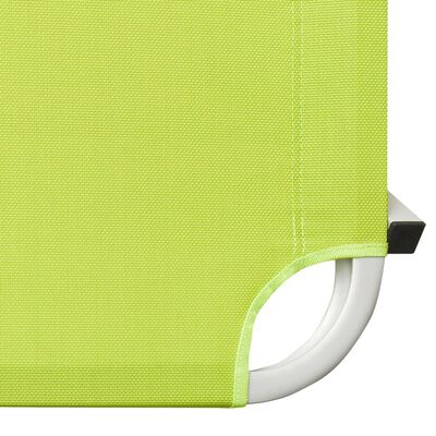 vidaXL Ležaljka za sunčanje od aluminija i tekstilena zelena