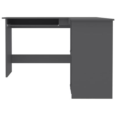 vidaXL Kutni radni stol sivi 120 x 140 x 75 cm od iverice