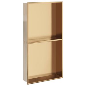 vidaXL Ni&scaron;a za tu&scaron; boje poliranog zlata 32x62x9 cm nehrđajući čelik
