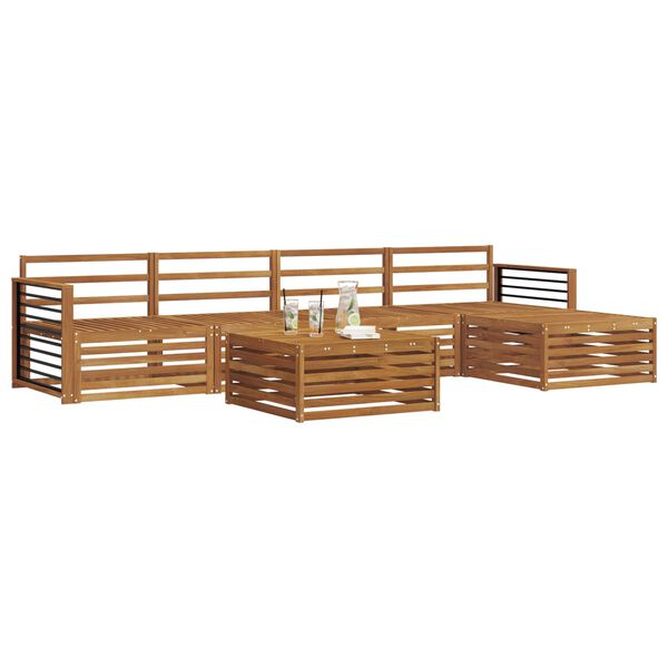 vidaXL Set vanjskih sofa 6 pcs Prirodna