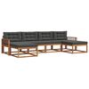 vidaXL Set vanjskih sofa 6 kom. Prirodna i antracit