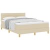 vidaXL Boxspring krevet s madracem Krema 140 x 200 cm tkanina