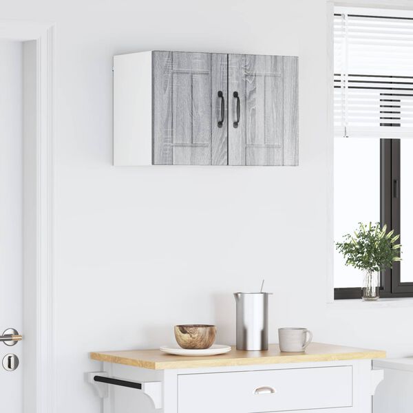 vidaXL Kuhinjski ormarić 2 pcs Siva Sonoma 30 x 31 x 40 cm