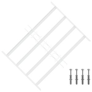 vidaXL Sigurnosna re&scaron;etka za prozore s 4 poprečne &scaron;ipke 3 pcs 43-74 cm