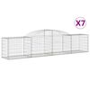 vidaXL Lučne gabionske ko&scaron;are 7 kom 300x50x60/80 cm pocinčano željezo