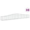 vidaXL Lučne gabionske ko&scaron;are 8 kom 400x50x40/60 cm pocinčano željezo