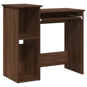 vidaXL Radni stol s policama boja smeđeg hrasta 84x40x78 cm drveni