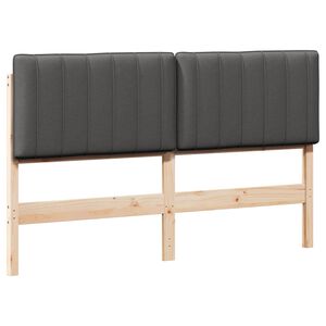 vidaXL Tapecirani uzglavlje s uzglavljem Smeđa i tamno siva 160 cm