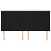 vidaXL Uzglavlje Crno 160x5x118/128 cm Tkanina