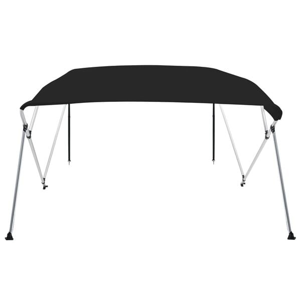 vidaXL Tenda bimini s 4 luka crna 243x180x137 cm