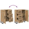 vidaXL Highboard s ladicama 2 pcs Umjetnički hrast 69,5 x 34 x 180 cm
