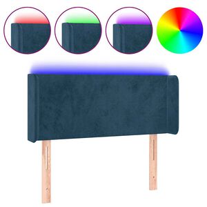 vidaXL LED uzglavlje tamnoplavo 93x16x78/88 cm bar&scaron;unasto