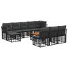 vidaXL Set vanjskih sofa 11 kom. Crna i tamno siva Poliester
