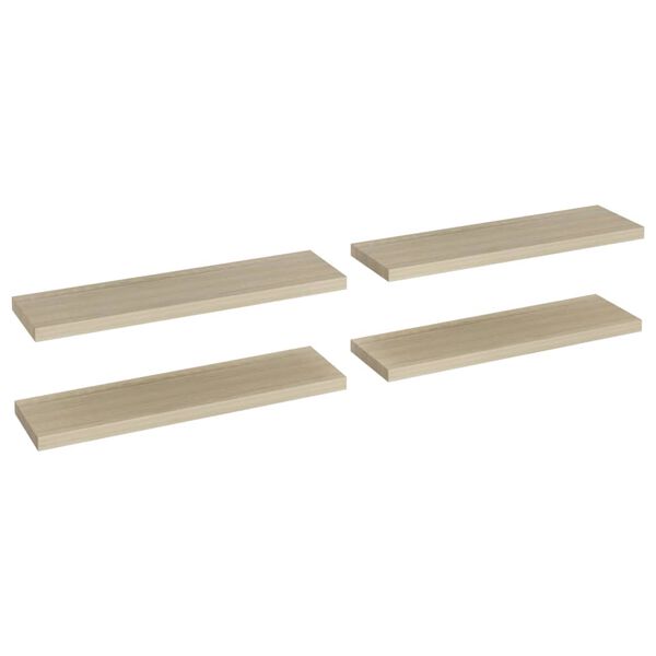 vidaXL Plutajuće zidne police 4 kom boja hrasta 90 x 23,5 x 3,8 cm MDF