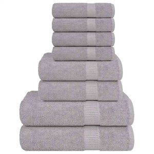 vidaXL Set ručnika FROGN od 8 dijelova sivi 360 g/m&sup2;