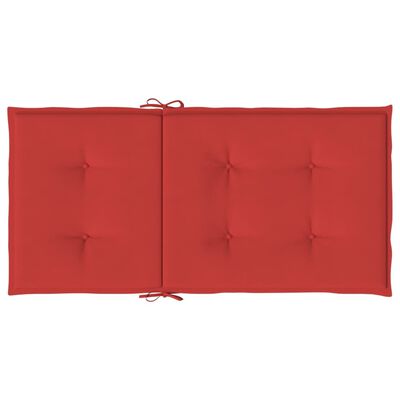 vidaXL Jastuci za vrtne stolice 4 kom crveni 100x50x3 cm od tkanine
