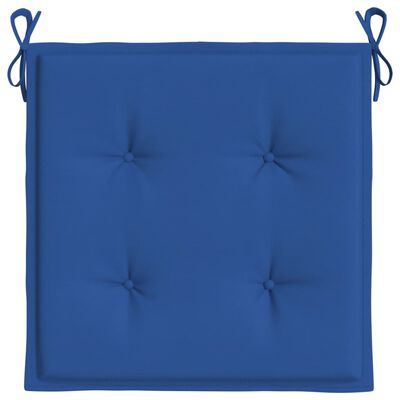 vidaXL Jastuci za vrtne stolice 6 kom plavi 50 x 50 x 3 cm od tkanine
