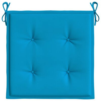 vidaXL Jastuci za vrtne stolice 2 kom plavi 50 x 50 x 3 cm od tkanine
