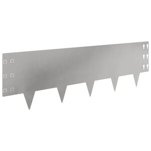 vidaXL Ograda oko Travnjaka 20 pcs 100 x 30 cm Čelik Srebrna
